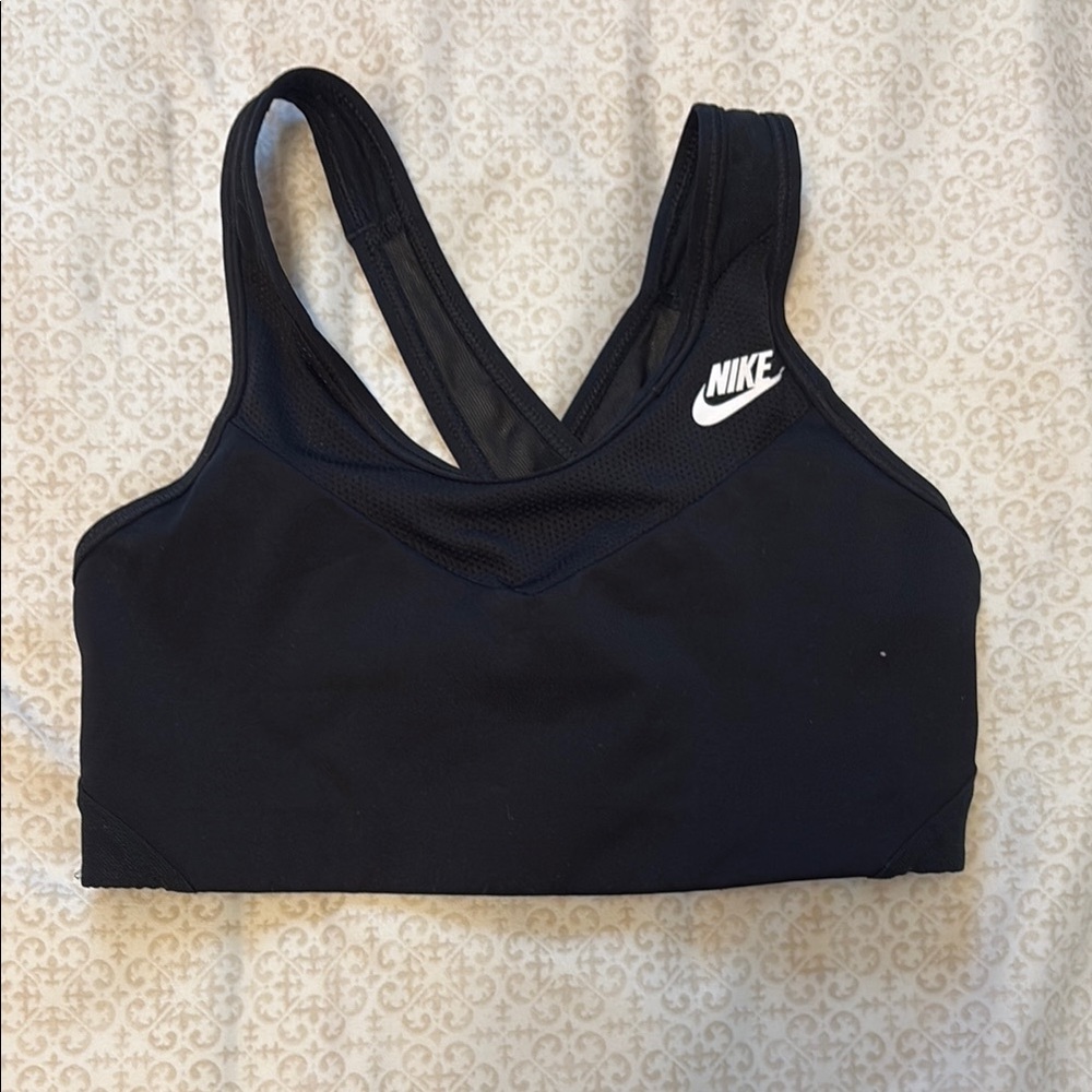 Nike Black Racerback Sports Bra Medium Support